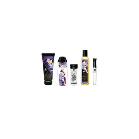 Coffret collection plaisirs charnels 5 produits Shunga + un collier de perles 